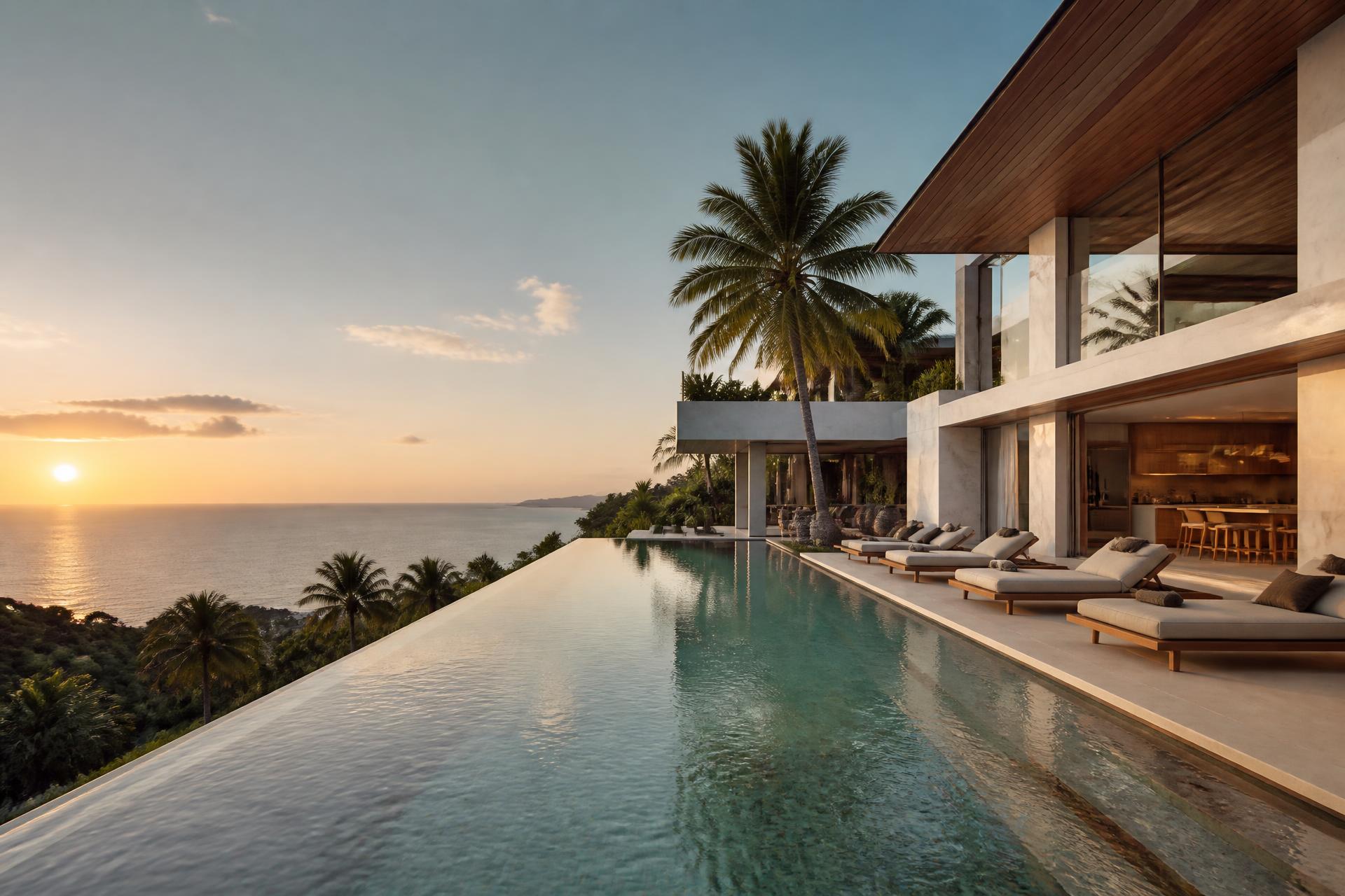 Modern villa with a pool and sea view on Koh Samui